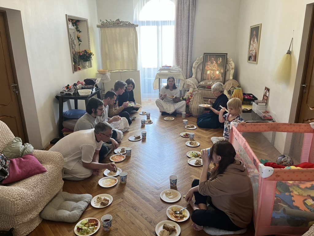 Sharing Prasadam together
